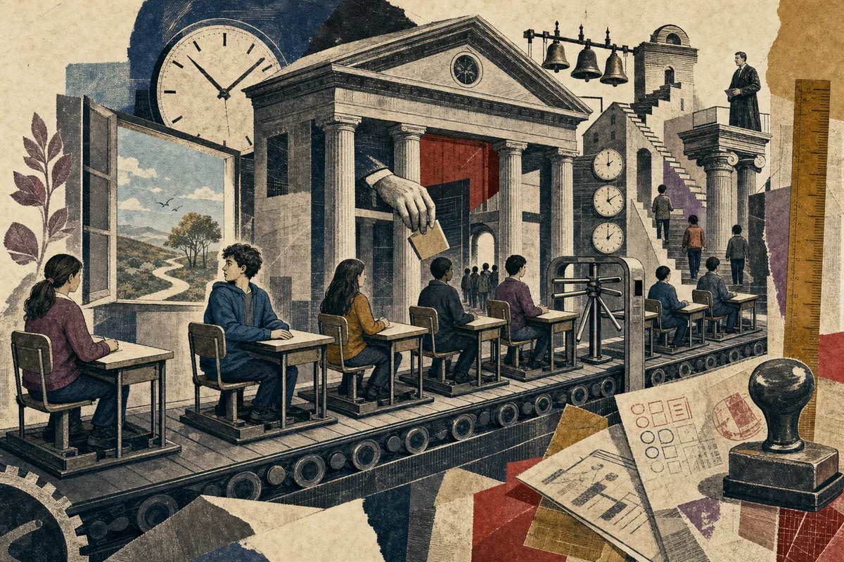 Illustration de la carte « L’ÉCOLE OBLIGATOIRE »